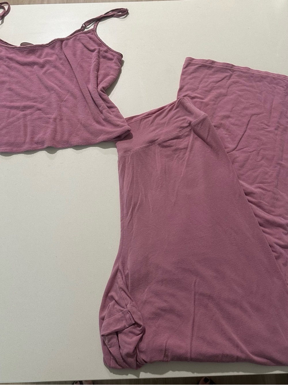 Victoria's Secret Mauve Knit Cami and Maxi Skirt Pajama Set